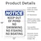 Signmission Keep Out Of Pond No Swimming No OSHA Notice Sign, Aluminum, 12in W x 18in L, 2PK OS-2PACK-NS-A-1218-V-13851 - alternate 4